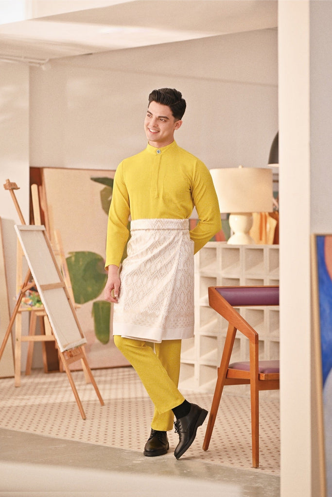 Baju Melayu Couture Slim Fit - Maize Yellow