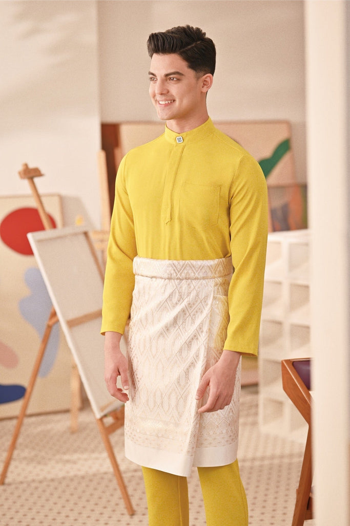 Baju Melayu Couture Slim Fit - Maize Yellow