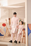 Baju Melayu Kids Couture Bespoke Fit - Baby Pink