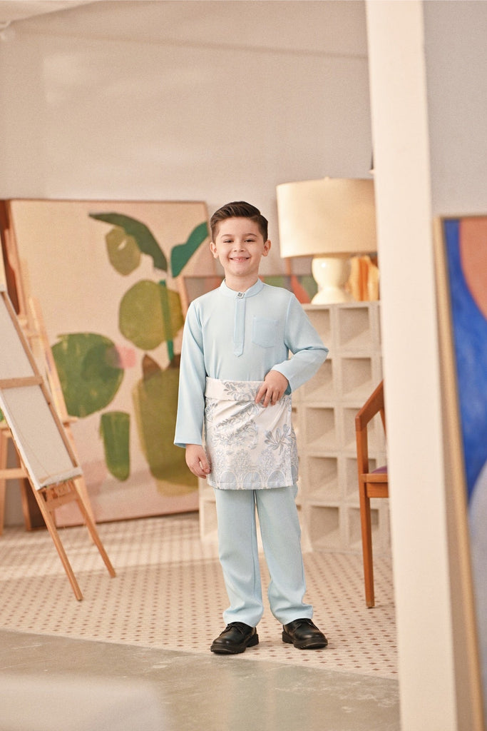 Baju Melayu Kids Couture Bespoke Fit - Clear Water