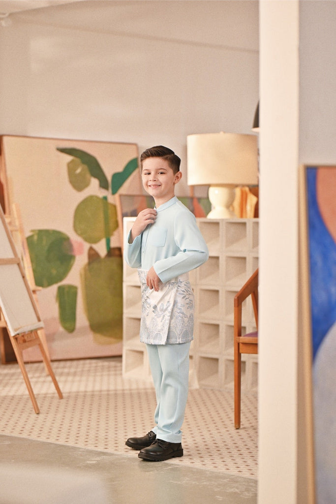 Baju Melayu Kids Couture Bespoke Fit - Clear Water