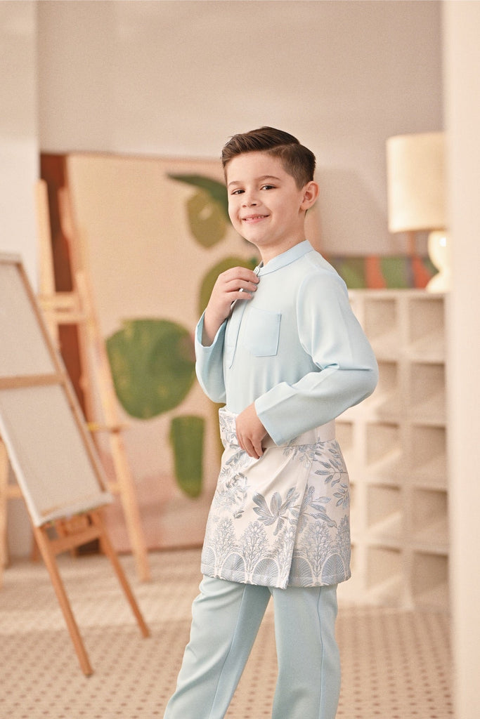 Baju Melayu Kids Couture Bespoke Fit - Clear Water