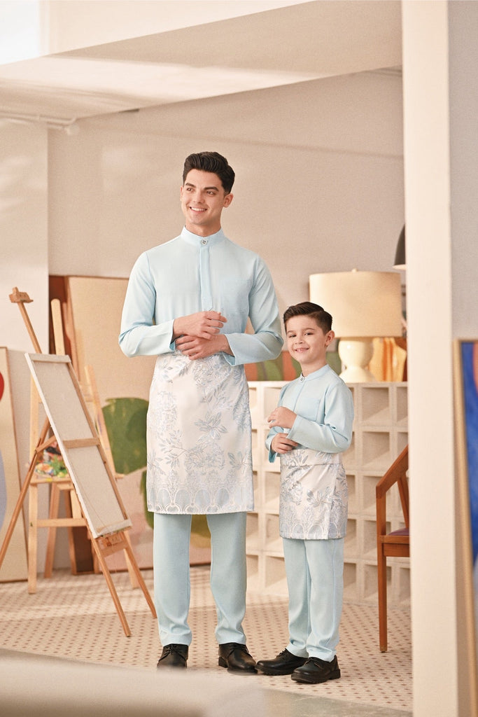 Baju Melayu Couture Slim Fit - Clear Water