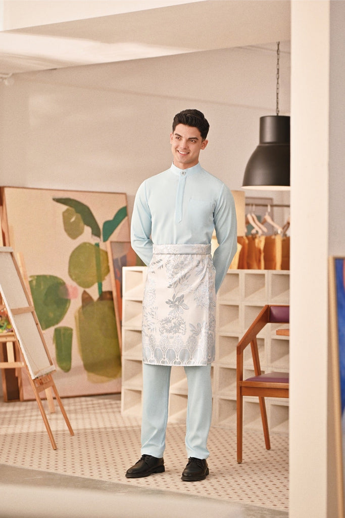 Baju Melayu Couture Slim Fit - Clear Water