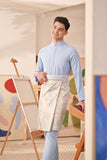 Baju Melayu Couture Slim Fit - Ice Blue