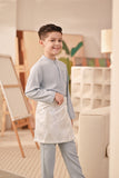 Baju Melayu Kids Couture Bespoke Fit - Pearl Blue