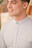 Baju Melayu Couture Slim Fit - Pearl Blue