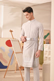 Baju Melayu Couture Slim Fit - Light Grey