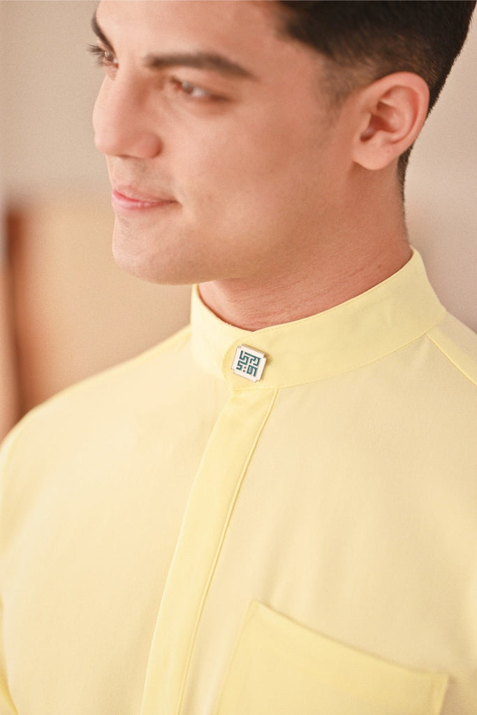 Baju Melayu Couture Slim Fit - Tender Yellow