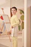 Baju Melayu Kids Couture Bespoke Fit - Pastel Yellow