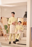 Baju Melayu Kids Couture Bespoke Fit - Pastel Yellow