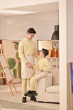 Baju Melayu Kids Couture Bespoke Fit - Pastel Yellow
