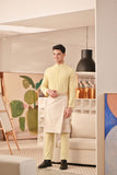 Baju Melayu Couture Slim Fit - Pastel Yellow