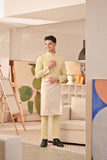 Baju Melayu Couture Slim Fit - Pastel Yellow