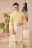Baju Melayu Couture Slim Fit - Pastel Yellow