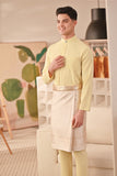 Baju Melayu Couture Slim Fit - Pastel Yellow