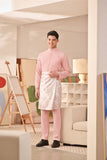 Baju Melayu Couture Slim Fit - Powder Pink