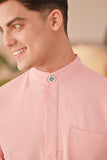 Baju Melayu Couture Slim Fit - Powder Pink
