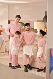 Baju Melayu Couture Slim Fit - Powder Pink