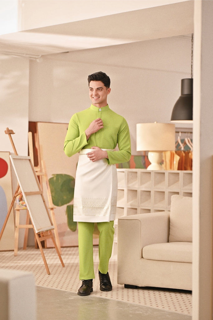 Baju Melayu Couture Slim Fit - Green Apple