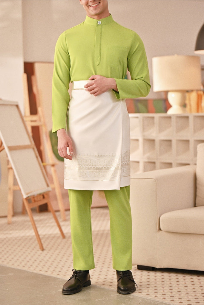 Baju Melayu Couture Slim Fit - Green Apple