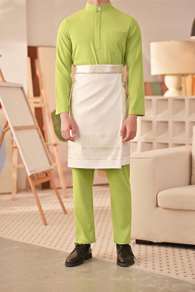 Baju Melayu Couture Slim Fit - Green Apple