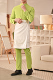 Baju Melayu Couture Slim Fit - Green Apple