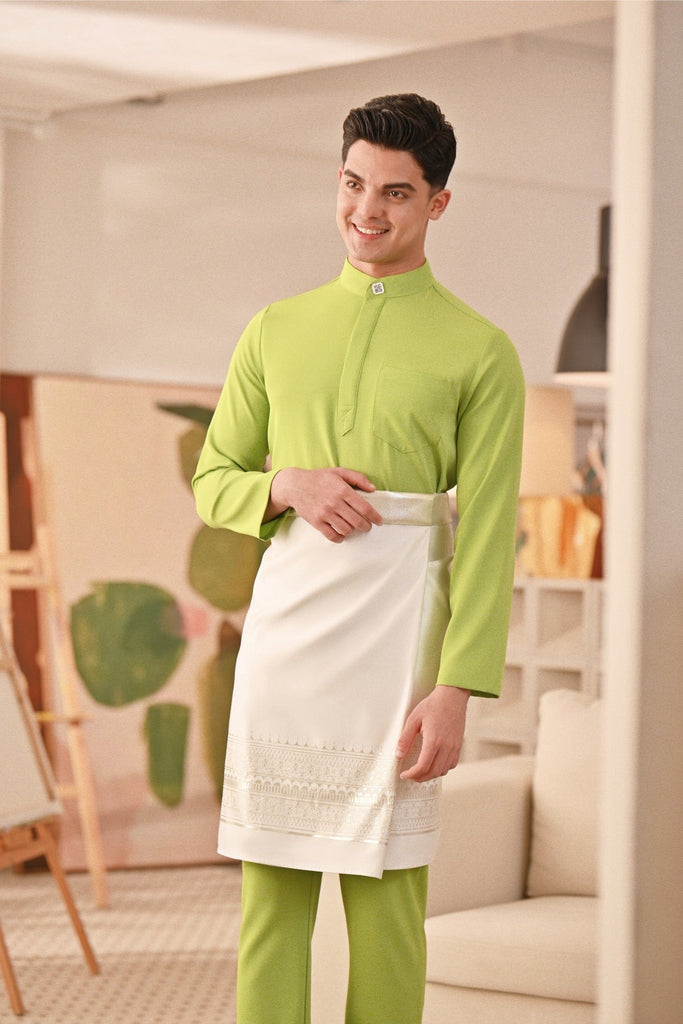 Baju Melayu Couture Slim Fit - Green Apple