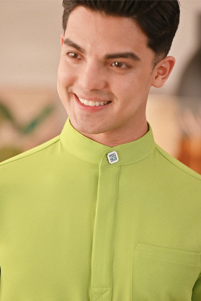 Baju Melayu Couture Slim Fit - Green Apple