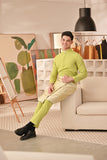 Baju Melayu Couture Slim Fit - Dark Citron