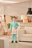Baju Melayu Kids Couture Bespoke Fit - Aqua Green