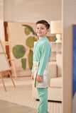 Baju Melayu Kids Couture Bespoke Fit - Aqua Green