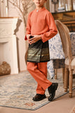 Baju Melayu Kids Luxury Bespoke Fit - Orange