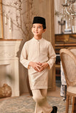Baju Melayu Kids Luxury Bespoke Fit - Light Cream