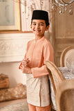 Baju Melayu Kids Luxury Bespoke Fit - Fresh Apricot