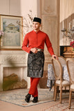 Baju Melayu Luxury Bespoke Fit - Scarlet Red