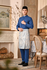 Baju Melayu Luxury Bespoke Fit - Deep Water Blue