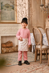 Baju Melayu Kids Luxury Bespoke Fit - Peony Pink