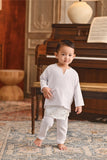 Baju Melayu Babies Teluk Belanga Smart Fit - White