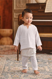 Baju Melayu Babies Teluk Belanga Smart Fit - White