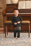 Baju Melayu Babies Teluk Belanga Smart Fit - Black