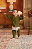 Baju Melayu Babies Teluk Belanga Smart Fit - Avocado