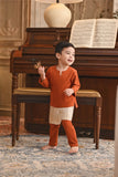 Baju Melayu Babies Teluk Belanga Smart Fit - Burnt Orange