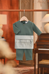 Baju Melayu Babies Teluk Belanga Smart Fit - Hunter Green