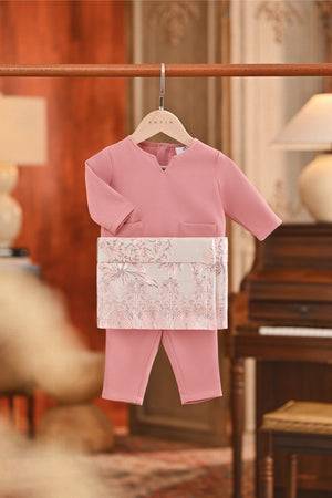 Baju Melayu Babies Teluk Belanga Smart Fit - Dusty Rose