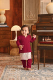 Baju Melayu Babies Teluk Belanga Smart Fit - Burgundy