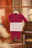 Baju Melayu Babies Teluk Belanga Smart Fit - Burgundy