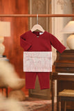 Baju Melayu Babies Teluk Belanga Smart Fit - Red Bud