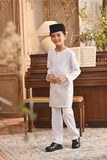 Baju Melayu Kids Teluk Belanga Smart Fit - White