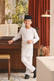 Baju Melayu Kids Teluk Belanga Smart Fit - White